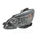 Left Headlamp assy composite W204; Halogen; From 2-9-07; Chrome Bezel - MERCEDES-BENZ C63 AMG 2008-2011