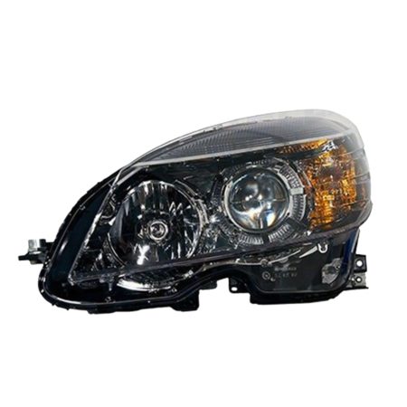 Left Headlamp assy composite W204; Halogen; From 2-9-07; Black Bezel - MERCEDES-BENZ C350 2008-2011