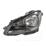 Left Headlamp assy composite W204; Coupe; w/o Cornering Lamps; Black CAPA - MERCEDES-BENZ C350 2012-2015