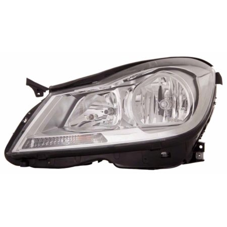 Left Headlamp assy composite W204; Sedan; w/o Cornering Lamps; Chrome - MERCEDES-BENZ C350 2012-2014