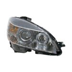 Right Headlamp Assy Composite W204; Bi-Xenon; w/o Curve Lighting