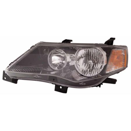 Left Headlamp assy composite Halogen; Gloss Black Bezel - MITSUBISHI OUTLANDER 2009-2009