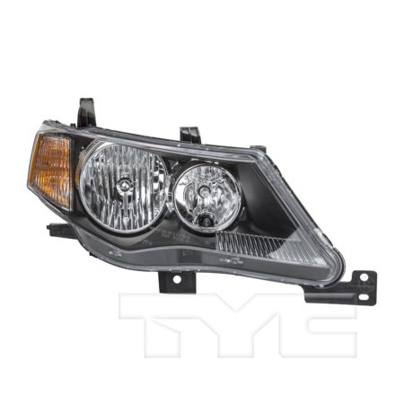 Right Headlamp assy composite Halogen; Matte Black Bezel - MITSUBISHI OUTLANDER 2007-2008