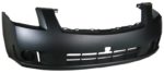 Front bumper cover w/o fog lamps; prime - NISSAN SENTRA 2007-2009