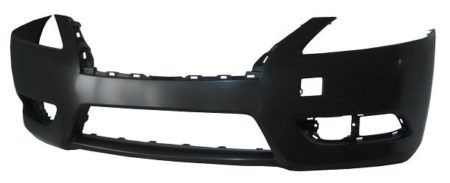 Front Bumper Cover S/Sl/Sv; Primed - NISSAN SENTRA 2013-2015