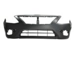 Front bumper cover Sedan; w/o Chrome Insert; prime CAPA - NISSAN VERSA 2015-2018