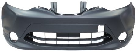 Front bumper cover w/Textured Lower; prime - NISSAN QASHQAI 2017-2019