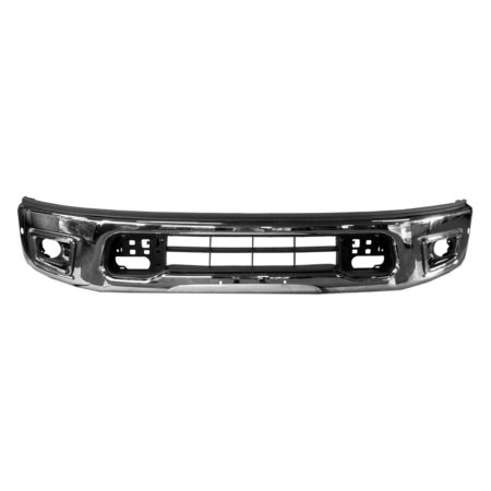 Front bumper face bar w/Parking Sensors; Chrome - NISSAN TITAN 2018-2019