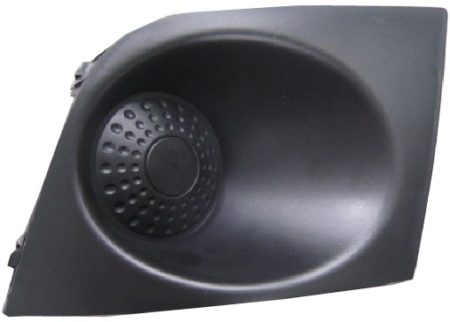 Left Front bumper insert BASE|S; H/B; Fog Lamp Opening Cover; w/o Fog Lamps - NISSAN VERSA 2007-2012