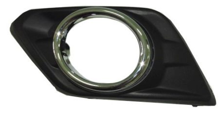 Left Front Bumper Insert Fog Lamp Bezel; W/Fog Lamps - NISSAN ROGUE 2014-2016