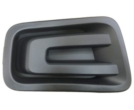 Right Front bumper insert CREW CAB; Fog Lamp Opening Cover; w/o Fog Lamps; Textured Black - NISSAN TITAN XD 2016-2019