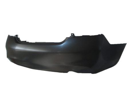 Rear Bumper Cover Sedan; W/O Park Assist Sensor Holes; Primed - NISSAN VERSA 2012-2014