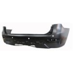Rear bumper cover w/Object Sensors; w/Towing Hitch; Textured Lower; prime CAPA - NISSAN PATHFINDER 2013-2016