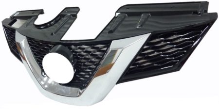 Grille Assy S/Sv; W/O Premium Pkg; W/O Camera Hole; To 3-15; Black/Chrome - NISSAN ROGUE 2014-2015