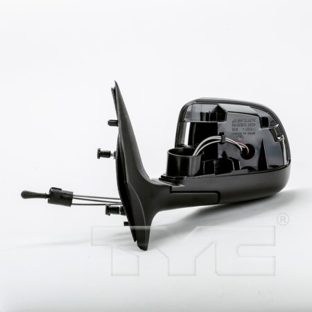 Left Mirror outside rear view S; Sedan; Manual; w/Cover; Textured Black - NISSAN VERSA 2012-2014