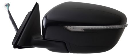 Left Mirror outside rear view Power; Heated; w/o Side View Camera; USA Built; w/Cover; PTM - NISSAN ROGUE 2014-2016