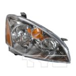 Right Headlamp assy composite includes park/signal lamps; w/o HID - NISSAN ALTIMA 2002-2004