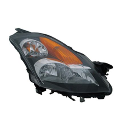 Right Headlamp assy composite HYBRID; w/Halogen; w/Light Black Bezel - NISSAN ALTIMA 2007-2009