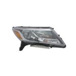 Right Headlamp assy composite Halogen; Black Bezel; Chrome Trim CAPA - NISSAN PATHFINDER 2013-2016