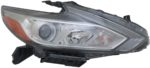 Right Headlamp Assy Composite Sedan; Halogen; W/O Led Drl; Chrome Bezel