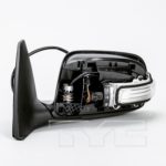 Left Mirror outside rear view Power; Non-Heated; w/Signal Lamp; Black (Code 202); w/Cover; PTM - SCION tC 2011-2016