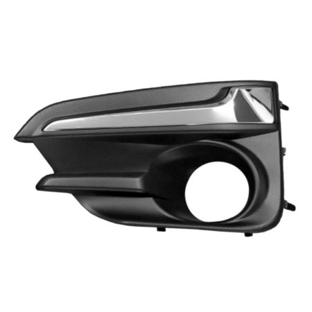 Left Front bumper insert H/B; Fog Lamp Bezel; w/Fog Lamps; w/Chrome Trim - SUBARU IMPREZA 2017-2019