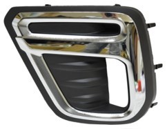 Left Front bumper insert TOURING|PREMIER; Fog Lamp Bezel; w/LED Fog Lamps; Chrome Trim - SUBARU FORESTER 2019-2021