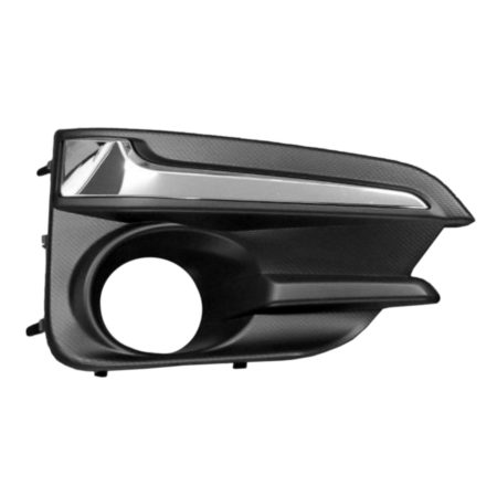 Right Front bumper insert Sedan; Fog Lamp Bezel; w/Fog Lamps; w/Chrome Trim - SUBARU IMPREZA 2017-2019