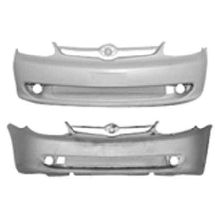 Front bumper cover w/o front spoiler; prime - TOYOTA ECHO 2003-2005