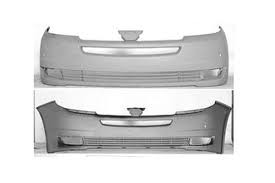 Front bumper cover w/park sensor; w/o radar cruise; prime - TOYOTA SIENNA 2004-2005