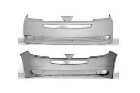 Front bumper cover w/o park sensor; w/radar cruise; prime - TOYOTA SIENNA 2004-2005