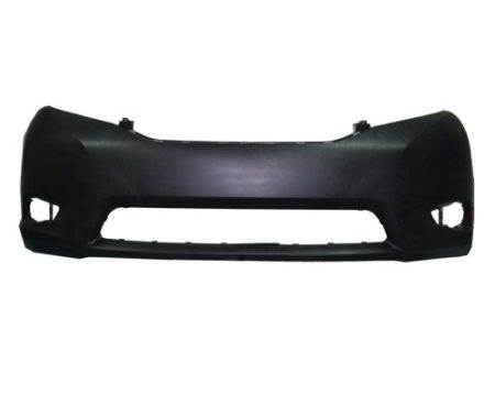 Front Bumper Cover Base/Le/Xle; W/O Park Assist Sensors; Primed - TOYOTA SIENNA 2011-2017