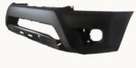 Front bumper cover BASE; w/o Wheel Opening Flares; Fine Textured Black CAPA - TOYOTA TACOMA 2012-2015