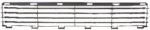 Front bumper grille Lower grille; Mat-Blk - TOYOTA PRIUS 2004-2009