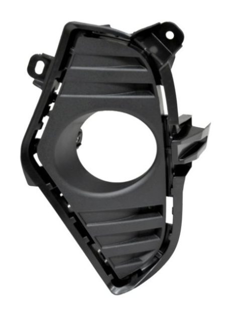 Left Front bumper insert HYBRID; LIMITED|XLE; Fog Lamp Bezel; w/Fog Lamps; Matte Black - TOYOTA RAV4 2019-2021