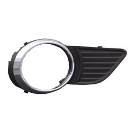 Right Front bumper insert BASE|LE|XLE; Fog Lamp Bezel; w/Park Sensor; w/Fog Lamps; Chrome/Black - TOYOTA SIENNA 2011-2017