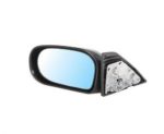 Left Mirror outside rear view 4dr sedan; manual non-folding; matte black - TOYOTA TERCEL 1991-1994