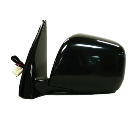Left Mirror outside rear view heated; w/power; Black (Code 202) - TOYOTA HIGHLANDER 2001-2007