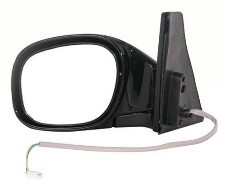 Left Mirror outside rear view black; w/4 door; w/power - TOYOTA RAV4 1996-1997