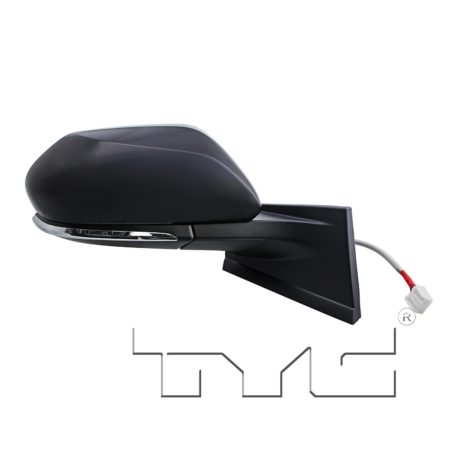 Right Mirror outside rear view w/o Blind Spot Detection; w/Cover; Matte Black - TOYOTA PRIUS 2016-2022