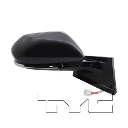 Right Mirror outside rear view w/o Blind Spot Detection; w/Cover; Gloss Black - TOYOTA PRIUS 2016-2020