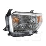 Left Headlamp assy composite SR|SR5|LIMITED; Halogen; w/Level Adjuster CAPA - TOYOTA TUNDRA 2014-2017