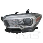 Left Headlamp assy composite Halogen; w/o LED DRL; w/o Fog Lamps; Black Bezel - TOYOTA TACOMA 2016-2017
