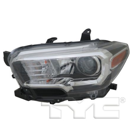Left Headlamp assy composite Halogen; w/o LED DRL; w/o Fog Lamps; Black Bezel - TOYOTA TACOMA 2016-2017