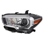 Left Headlamp Assy Composite Halogen; W/Led Drl; W/Fog Lamps; Black Bezel - TOYOTA TACOMA 2016-2023