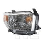 Right Headlamp assy composite SR|SR5|LIMITED; Halogen; w/Level Adjuster - TOYOTA TUNDRA 2014-2017