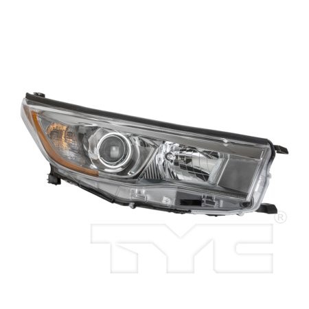 Right Headlamp assy composite w/Smoked Chrome Accent - TOYOTA HIGHLANDER 2014-2016