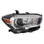 Right Headlamp Assy Composite Halogen; W/Led Drl; W/Fog Lamps; Black Bezel - TOYOTA TACOMA 2016-2023