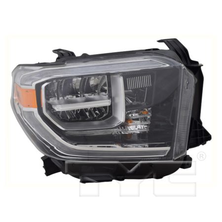 Right Headlamp assy composite LED; w/o Smoke Lens - TOYOTA TUNDRA 2018-2021