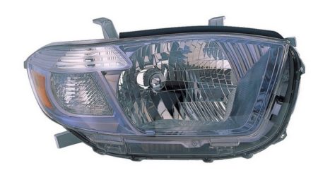 Right Headlamp Lens/Housing Hybrid - TOYOTA HIGHLANDER 2008-2010